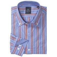 66%OFF メンズスポーツウェアシャツ TailorByrdワイドストライプスポーツシャツ - ボタンダウンの襟、（男性用）長袖 TailorByrd Wide-Stripe Sport Shirt - Button-Down Collar Long Sleeve (For Men)画像